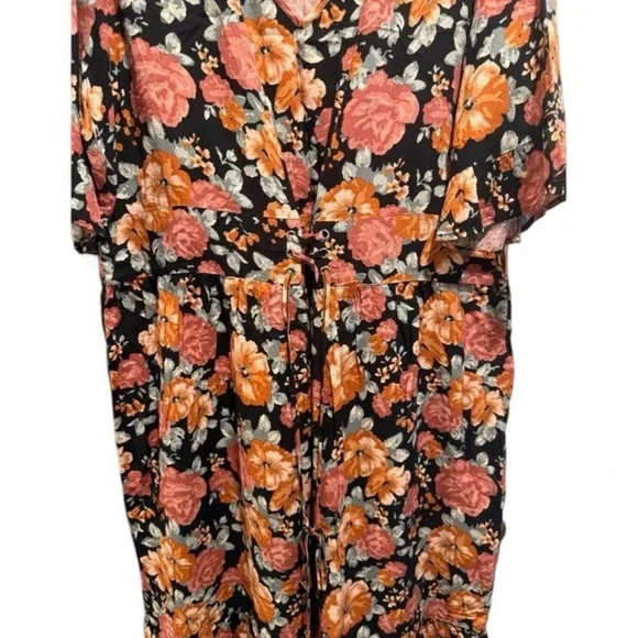 Forever 21 Floral Dress - Black, Pink, Orange - Picture 6 of 7